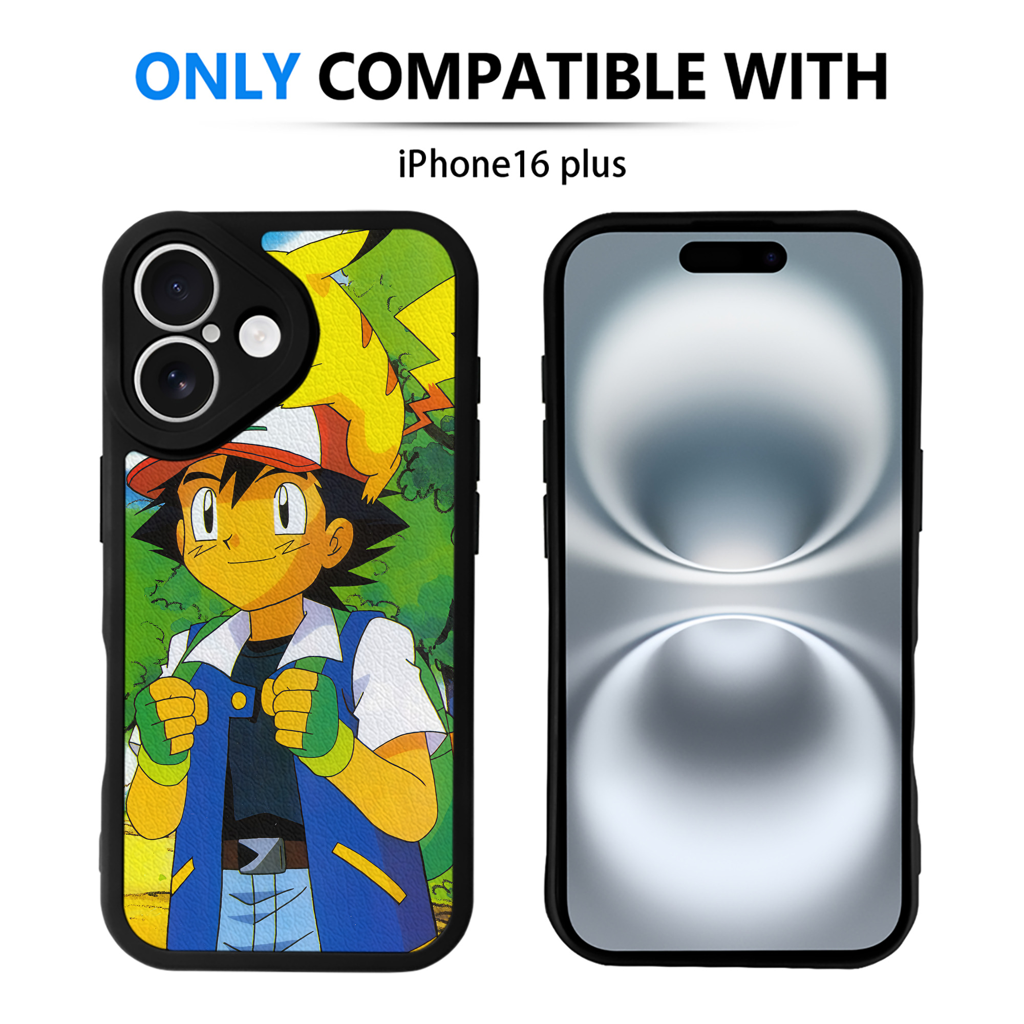 （画像用） ポケットモンスター Pokémon 【iPhone 16シリーズ対応】シリコンスマホケース（レザー調） 材質：シリコン